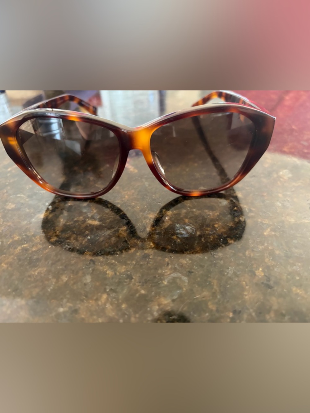 YSL Tortoiseshell Cat Eye Sunglasses - Brown - Picture 4 of 7